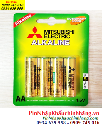 Mitsubishi LR6 _Pin tiểu AA 1.5v Alkaline Mitsubishi LR6 MN1500 chính hãng (Loại vỉ 4viên)